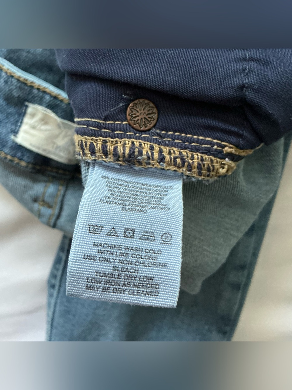 Free People "We The Free" Light Wash Ankle Skinny Denim Jeans 26 Raw Hem Boho - Picture 12 of 12